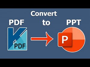 How to convert pdf to powerpoint presentation using Kofax Power PDF