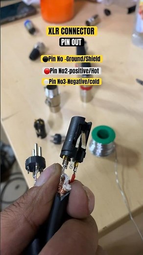 XLR 3 PIN CONNECTOR COLOUR CODING MIC 🎤 #xlr3pin #mic #tech #computer #ahuja #audiotechnology #tm