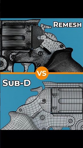 Remesh vs Sub-D: Which One Wins for High Poly? #3dmodeling #3dart #blender