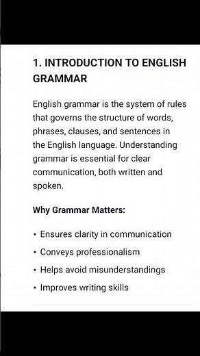 Introduction to English grammar #englishgrammar