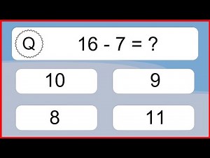 20 Subtraction Quiz Exercises for Kids: Numbers Up to 20