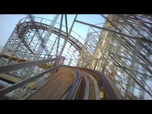 Great White Front Car on-ride POV Wooden Roller Coaster 4K August 5, 2021 Wildwood NJ Morey's Pier