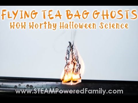 Flying Ghosts - Wow the Kids with this Flying Tea Bags Science Experiment for Halloween