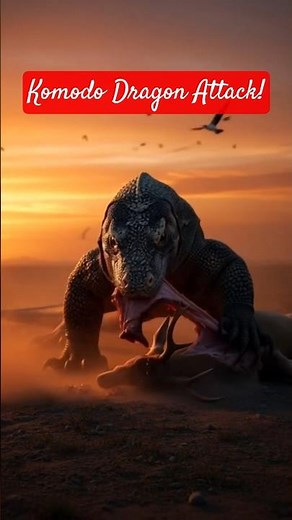 Komodo Dragon Eating Deer 😳 | Brutal Wildlife Moment #komododragon #wildlife #animals #animalattack