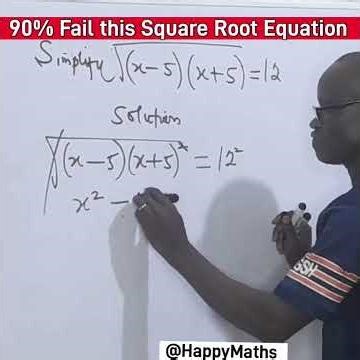 90% Fail this Square Root Equation