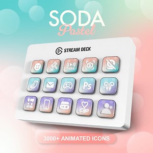 Soda Pastel - Animated Stream Deck Icons: 3000  - Etsy