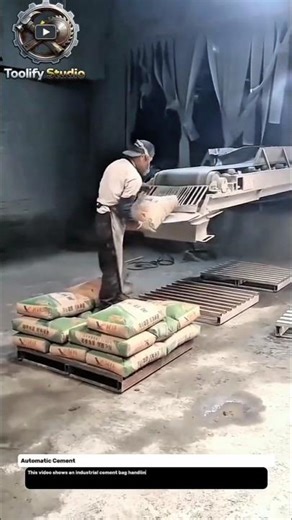 Smart Cement Bag Transfer Line | Efficient Industrial Material Handling.