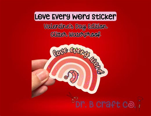 Love Every Word Hearing Aid Sticker - Valentine's Day Gift - Etsy