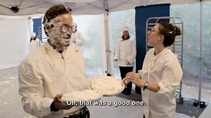 Teams got a fun (and messy) surprise after making pies in Paris, France. What was your favorite moment from last night's episode? | The Amazing Race