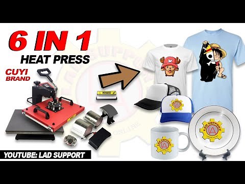 Cuyi 6 in 1 COMBO Heat Press Set up ll Multifunction Press II Review