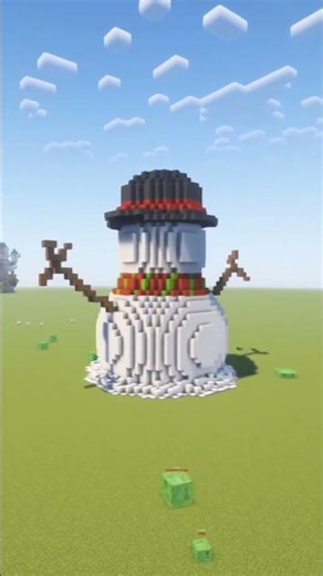 Minecraft SnowMan Build #minecraft #shorts