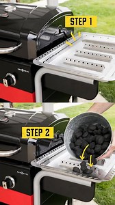 How easy is it to set-up your charcoal on the Gas2Coal? This easy 👇 https://www.charbroil.co.nz/products/category/hybrid-gas-charcoal | Char-Broil NZ