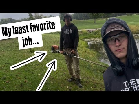 THE WORST JOB on the golf course (Day in the Life of a Groundskeeper)