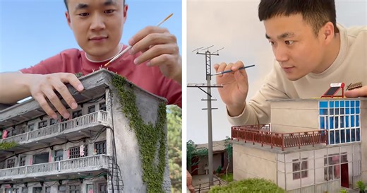 Artist Preserves Childhood Memories With Handmade Miniature Models of Historic Architecture