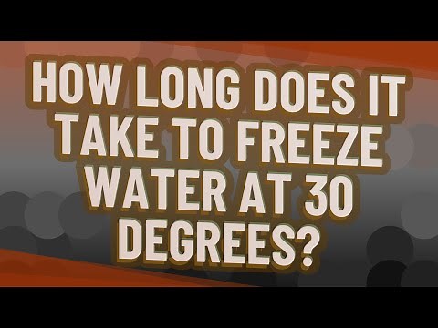 How long does it take to freeze water at 30 degrees?