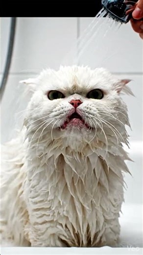Angry Cat During Bath 😂 Funniest Cat Reaction Ever Shorts