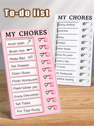 Reusable Portable To-Do List Board, DIY Removable Household Task Planner, Family Travel Plan Reminder, Daily Work Task Checklist, Fitness Exercise, Task Completion Notebook (Random Shipment Of New And Old Versions) | SHEIN