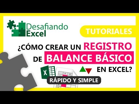 ¿Cómo crear un REGISTRO de BALANCE BÁSICO en Excel? | Tutoriales de Excel #65