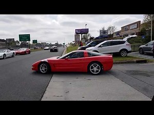 VETTES LEAVING THE ALL CORVETTE SHOW