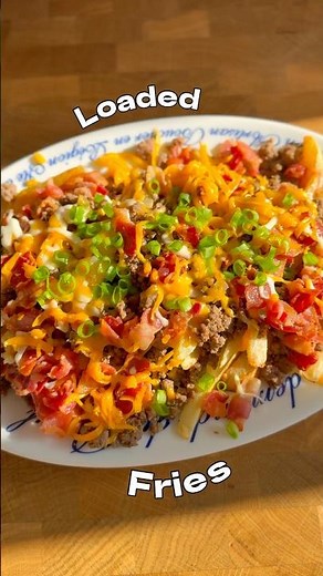 Loaded Fries Recipe 🍟🥓🧀 – Bacon, Beef & Cheese