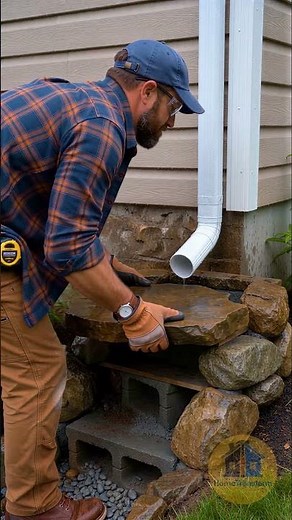 Rainwater Problem? We Built This Amazing Garden Creek! 💧🌿 #DIYProject #Garden