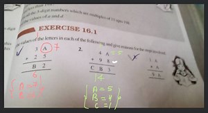 filic values of a and d. EXERCISE 16.1 \begin{array}{r}4 \mathr... | Filo