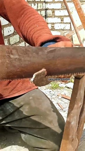 Old-School Brick Cutting with a Hand Saw – Traditional Construction Technique