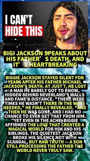 Bigi Jackson Speaks About His Father’s Death, And It’s Heartbreaking #Shorts #viral