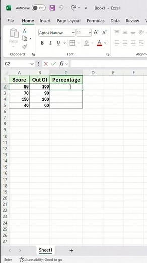 How to Calculate the Percentage in Excel (Formula) | Excel hacks!