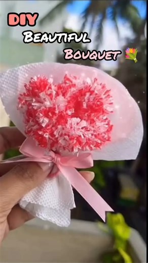 DIY tissue paper mini flowers Bouquet 💐 #diy #tissue #bouquet ,#craft #minecraft #sorts