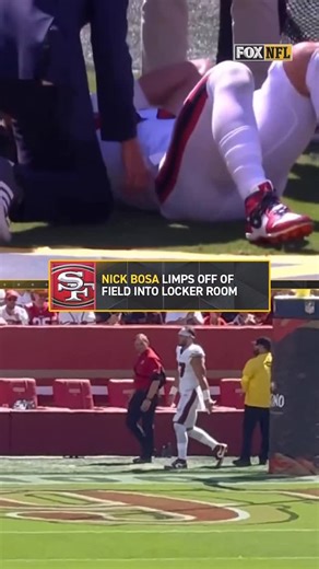 NFL on FOX on Instagram: "Nick Bosa is headed to the locker room after an apparent injury."