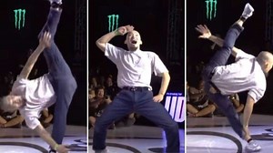"My brain isn't computing": Man's killer dance moves with splits baffles peeps