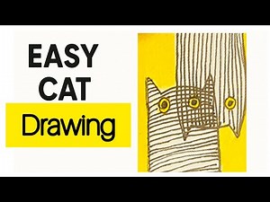Easy Cat Drawing for Beginners 🐱 | Simple Line Art Tutorial #drawing #easyart