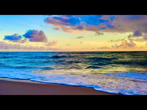 4K Gorgeous Morning Sea: Ocean Waves & Beach Sounds for Deep Sleep & Relaxation (8 Hours)