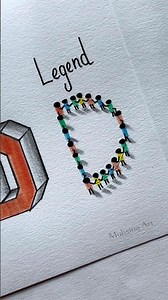 How to draw 3d letter 'D’ #shorts #craft #art #drawing #crafts #satisfying