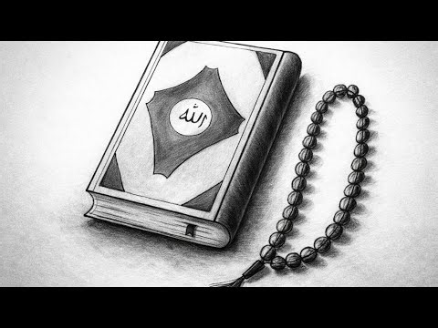 Ramadan Special Pencil Drawing | How to Draw a Realistic Quran and Tasbih