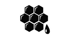 Honeycomb icon animation stock footage. Video of comb - 222261276