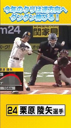 逆方向へぐんぐん伸びる6号同点ホームラン！ #栗原陵矢 #sbhawks #全新