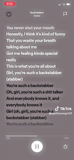 Kesha Backstabber Song Lyrics