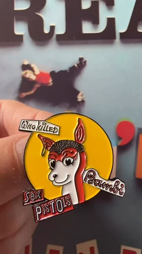 Sex Pistols Who Killed Bambi ? Pin Badge restocked and available from our website again NOW www.punkpinbadges.com | Punk Pin Badges
