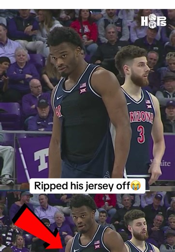 Player Rips Jersey During March Madness