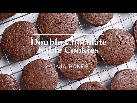 Double Chocolate Sable Cookies | Jaja Bakes