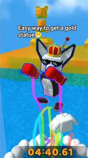 easy way to get a gold statue