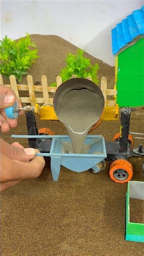 Mini Cement mixer machine video | DIY tractor ka video | #shorts #youtubeshorts