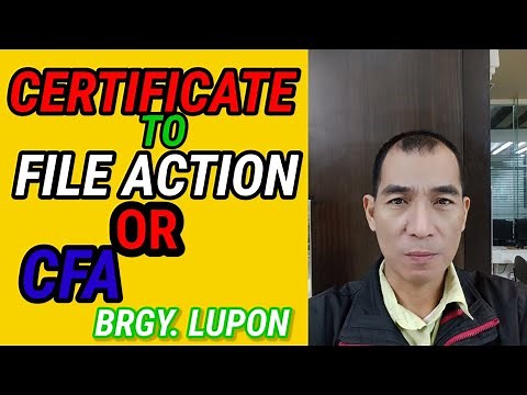 CERTIFICATION TO FILE ACTION FROM BARANGAY