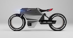 cybertruck-inspired tesla model m electric motorcycle by víctor rodríguez gómez