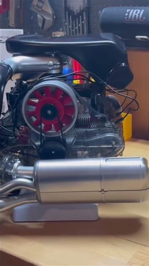 First Start-Up! Porsche 911 Turbo Engine Model Roars to Life