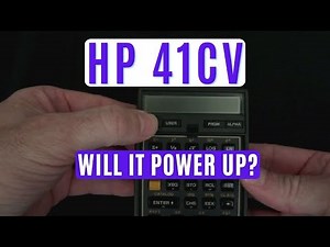 Powering up my 30 year old HP41CV programmable calculator