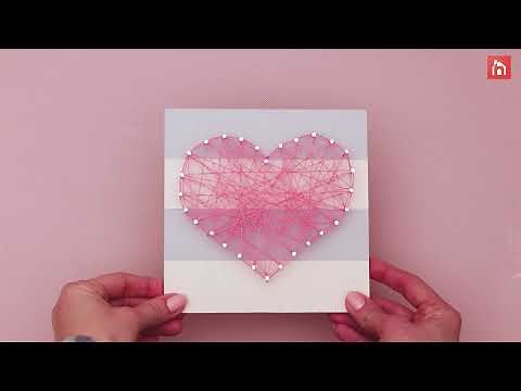 Heart-Shaped Nail String Art For Beginner DIYers