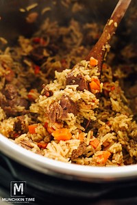 Beef Rice Pilaf: A One-Pot Family Meal (Beef Plov Instant Pot) - Munchkin Time